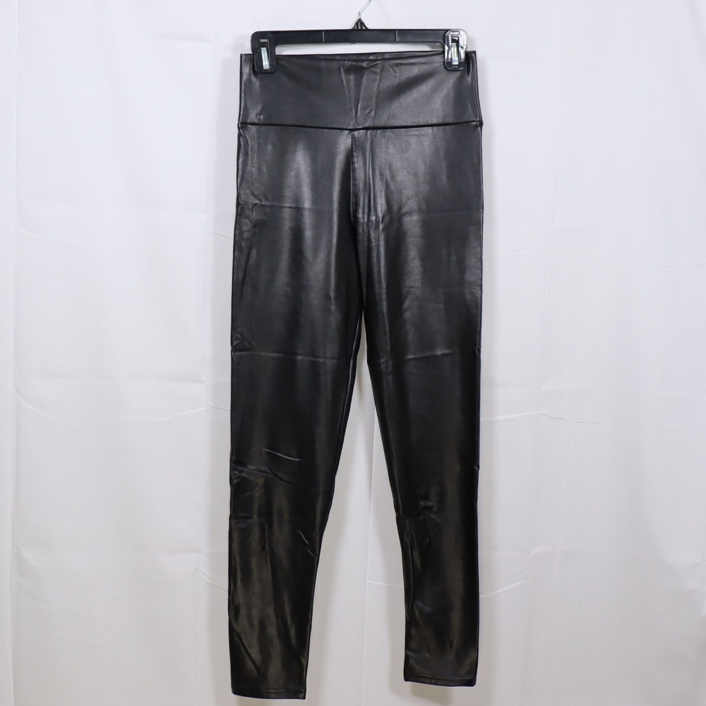 Faux Leather Leggings S Black Womens High Waisted Edgy Bottoms